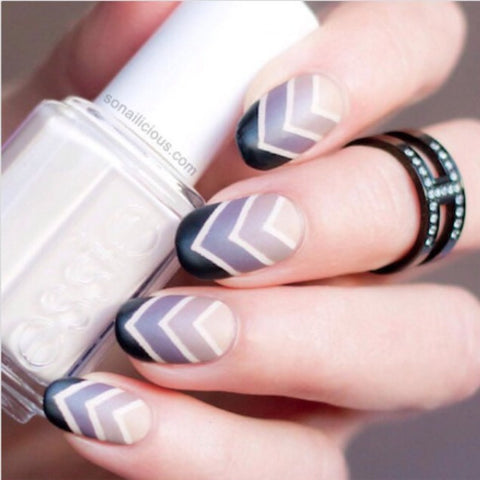 This matte chevron ombre is so cute