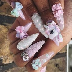 3D Unicorn Nail Design