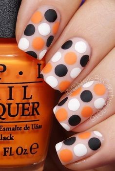 Big Polka Dot Nail Art Design