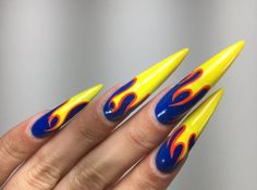Super Stiletto Flame Nails