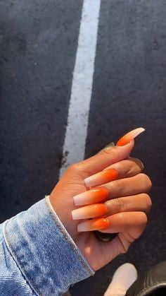 Ombre Orange Nail Idea