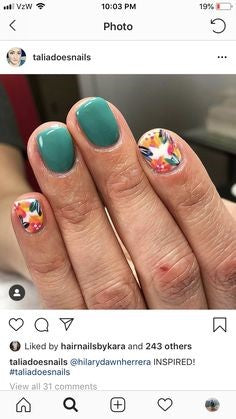 Water Decals Flower Spring Nail Design