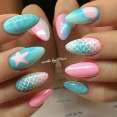 Mermaid Spring Nail Design