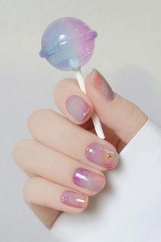 Lollipop Translucent Cute Nail Design