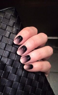 Glittery nail design like obsidian
