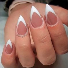 French Short Stiletto Nail Design