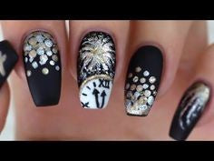 New Year bells Nail Design