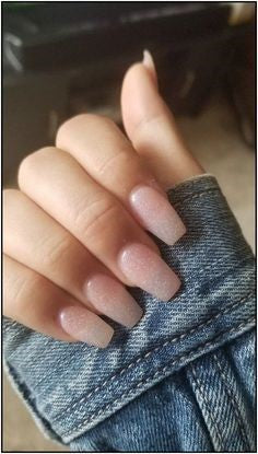 Barely decorated nude nails