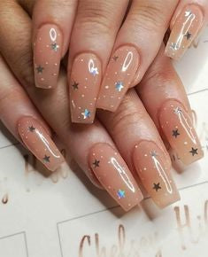 Super Star Sequins Nail Design