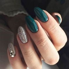 Emerald nail design