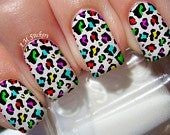 Colorful Leopard Nail Design