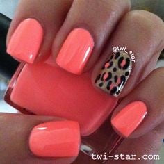 Pink Leopard Nail Design