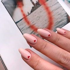 Cute little heart nail design