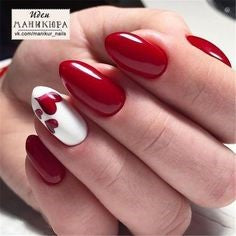 Oval heart nail design