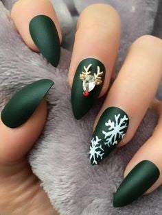  Rhinestone Green Nail Arts