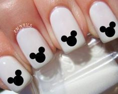 Simple Mickey Nail Design