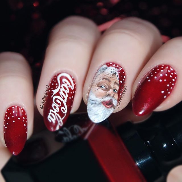 Hottest 50+ Christmas Nail Ideas for 2017-48