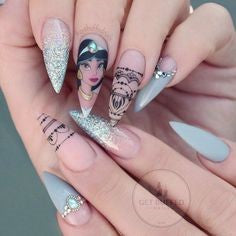 Princess Jasmine Nail Design