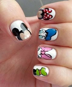 Mickey Mouse Head Nail Design