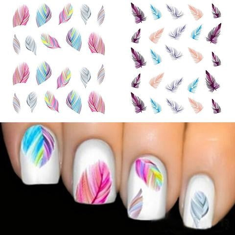 Feather Nail Water Decals