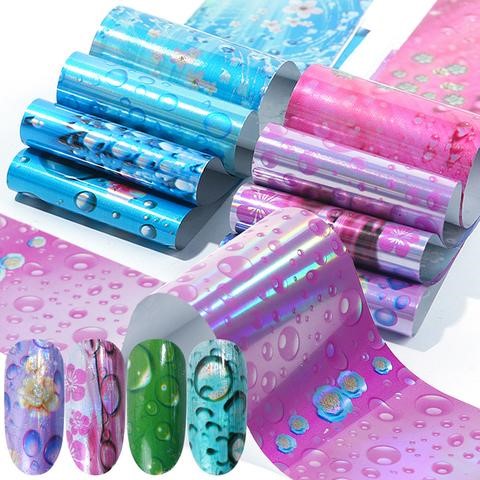 Waterdrop Foil for Nail Slider Holographic Sticker