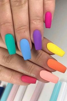 Summer Colorful Nail Color Idea