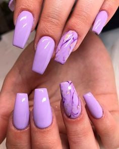 Marble purple nails