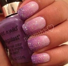 Ombre purple nails