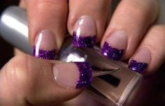 French purple nails