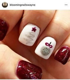 Glamorous red Christmas nails