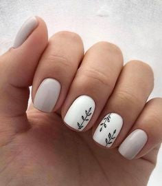 White twig Nail Art