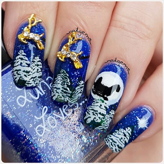 Hottest 50+ Christmas Nail Ideas for 2017-69