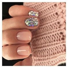 Sequin flower nail art