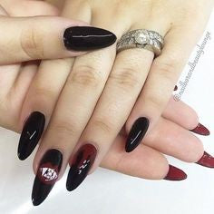 Black and Red Gothic Nail Design