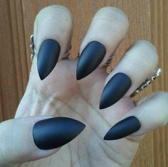 Matte Gothic Nail Design