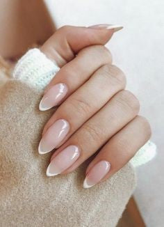 French Tip Neutral Nail Design