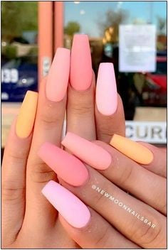 Nude pastel nail design