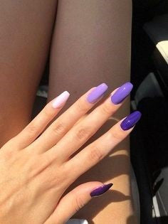 Purple pastel nail design