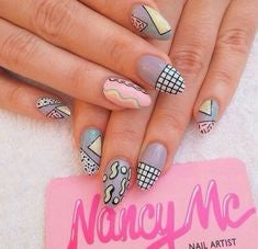 Cute pastel nail design