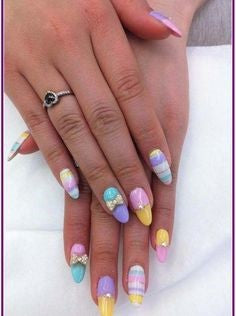 Colorful Easter Nail Design