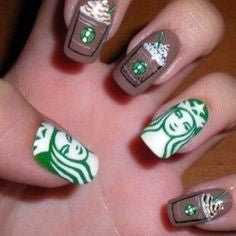 Starbucks Nail Design