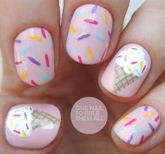 Cute ice cream Nail Design