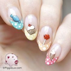 Almond Candy Nail Idea