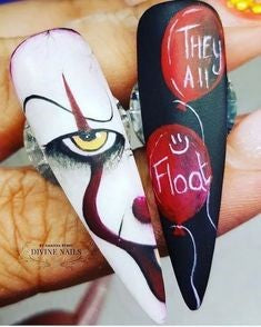 It: Chapter One Halloween Nail Design