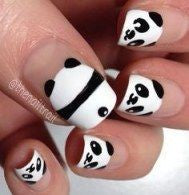 Cute panda Nail Art Design