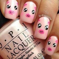 Cute pig Nail Art Design