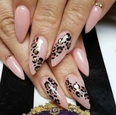 Cute Leopard print Nail Art Design