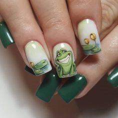 Cute frog Nail Art Design
