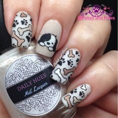 Cute Dalmatian Nail Art Design