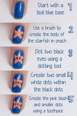 How To Make Cute Star Nails-Star Nail Design Tutorial